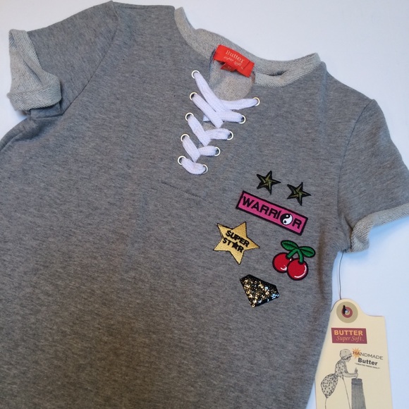 Butter Other - Butter Sweatshirt Patch Dress Size M
